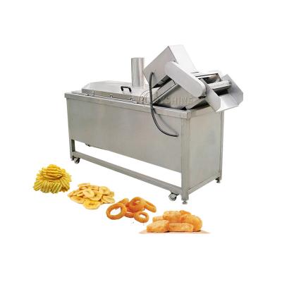 China 500 KG Capacity Frying Machine for Joyshine Continuous Conveyor Banana Plantain Fryer for sale