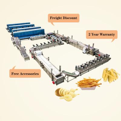 China Potato Chips Making Machine Production Line for 380V Voltage 8500*1100*1200mm Size for sale