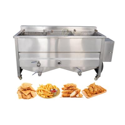 China Electric Or Gas Deep Fryer Automatic Basket Lift For Fried Chicken And Potato Chips for sale