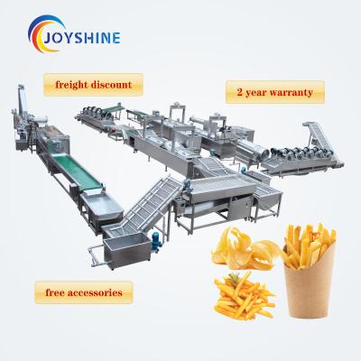 China Fully Automatic Fried Potato Chips Production Line for Food Beverage Shops Joyshine for sale