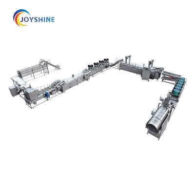 China Full Line French Fries Peeling Cutting Blanching Potato Chips Making Packing Machine for sale