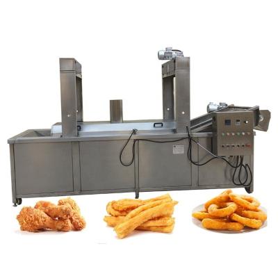 China Small Automatic Continuous Deep Frying Machine for French Fries and Chicken 500 KG for sale