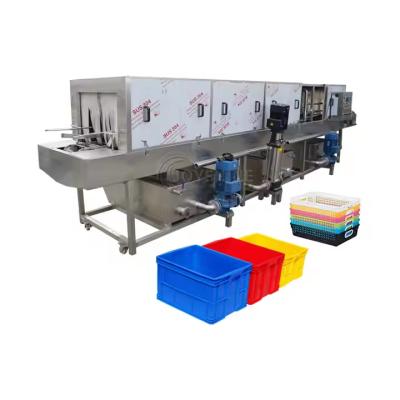 China Bread Plastic Crate Washing Machine Plastic Basket Washing And Drying Machine Industrial for sale