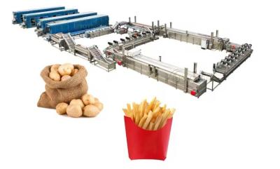 China Línea de producción de papas fritas industriales para productos terminados papas fritas en venta