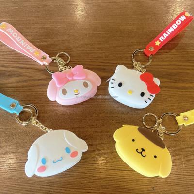 China HOT Mini Soft Wallet Bags Hello Kitty Silicone Coin Purses Keychain Bag Silicone Coin Holder Key Chain Bag Cute Coin Purse Cartoon Purses for sale