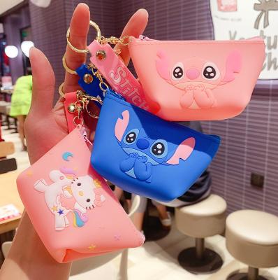 China Decor The Other Stitch Silicone Hello Kitty Pokemon Purse Bags for Kids Change Cute Cartoon Silicone Coin Purse Coin Purse Bag for sale