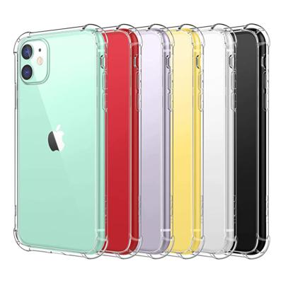 China Anti-fall Reinforced Corner Thin Clear PC TPU Shockproof Hard Phone Case For iphone 11 pro 12 13 max acrylic case for sale