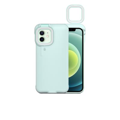 China Shockproof For Selfie Fill Light Phone Case For iphone 11 12 x xr Ring Light Phone Case With Reverse Fill for sale