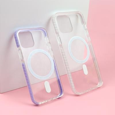 China Washable/Shockproof/Anti-scratch/Anti-fingerprint for iphone 12 for magsafe case, 2020 hot sale shockproof clear magnet phone case tpu+tpe+pc phone accessories for sale