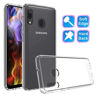 China Shockproof Clear TPU Phone Case Transparent Hard Shockproof Protective Case For Samsung Galaxy A20 Back Cover for sale