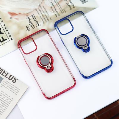 China 2020 Popular Transparent Ring Holder Phone Cover /Soft/Anti-fingerprint/scratch-resistant 2020 TPU with Magnetic Ring Holder For Iphone 12 11 pro max for sale