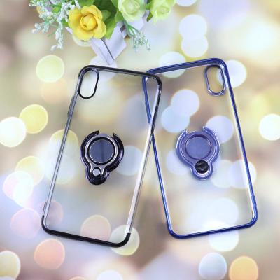 China Soft Shockproof / Shockproof / Anti-fingerprint TPU Transparent Phone Case For Iphone With Magnetic Car Holder For Iphone Xs Max for sale