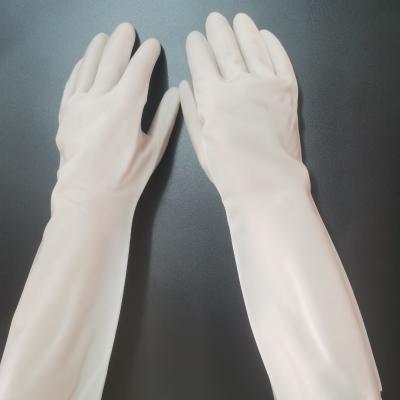 China Solvent Resistance Nitrile Dishwashing Gloves Garden Task 38cm for sale