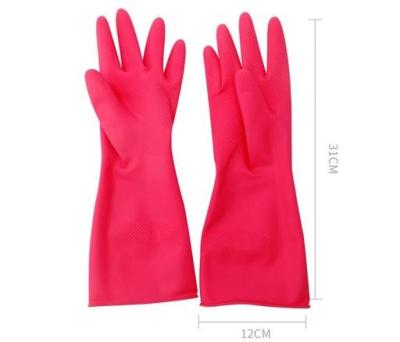 China Customizable Cotton Flock Lined Latex Gloves with Waterproof Coating for sale