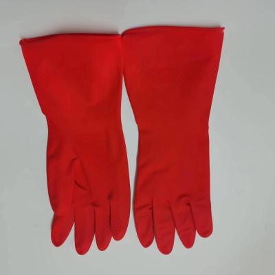 China Verdickungs-Latex-rote Handschuhe ölen Widerstand Unflocked, das Latex-freie Abwasch-Handschuhe zeichnet zu verkaufen