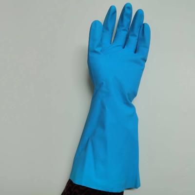 China Proteção de limpeza de Mil Blue Gloves Nitrile Kitchen do agregado familiar 11 contra produtos químicos à venda