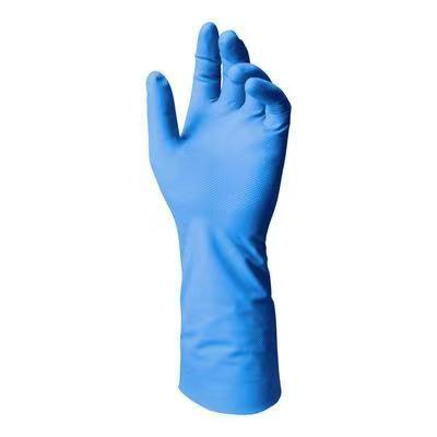 China Nitrilo azul 8 impermeáveis Mil Nitrile Gloves Chemical Protection das luvas industriais à venda