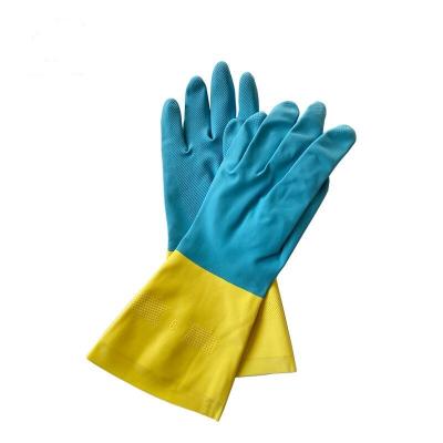 Cina Il prodotto chimico giallo blu bicolore del guanto speciale dell'anti neoprene di perdita ha tagliato resistente in vendita