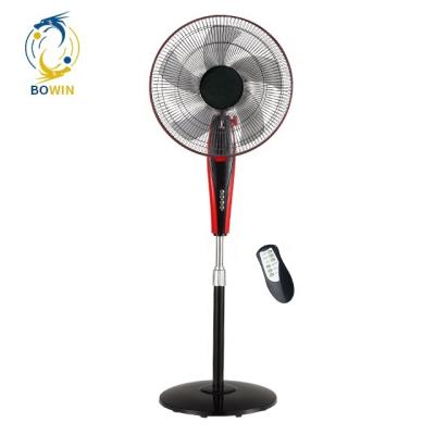 China China 16inch 3 Speed ​​220V 60W Electric Stand Fan Pedestal Stand Fan With Remote Control for sale