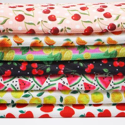 China Stretch Flowers Summer Printed Ball Texture Liverpool Fabric , Stretch Knit Fabric For Bows K522 for sale