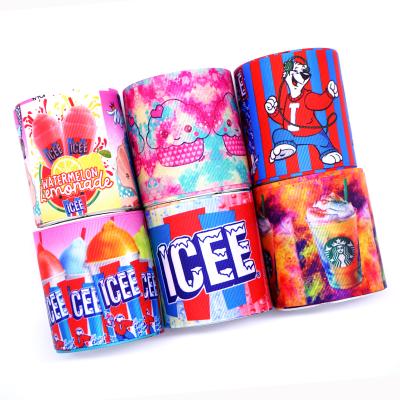 China Newcomer Viable Cartoon Character Printed Grosgrain Ribbon Christmas Ribbon For Hair Bows 31478 for sale