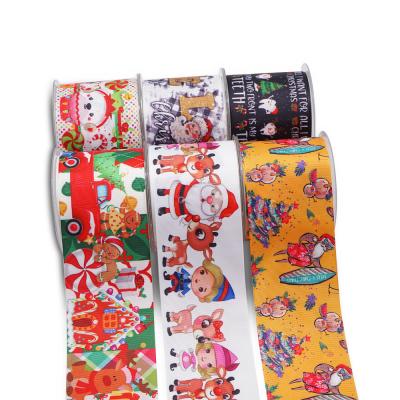 China Recyled New Arrival Cartoon Character Printed Grosgrain Ribbon Logo With Resin Planar Accessories For Hair Bows 48259 for sale