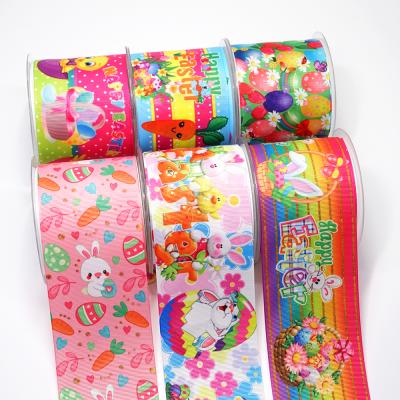 China Recyled New Arrival Cartoon Character Printed Grosgrain Ribbon Logo With Resin Planar Accessories For Hair Bows 13736 for sale