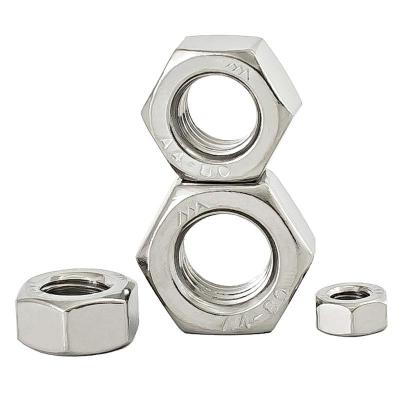 China Heavy Industry 304 stainless steel hex nut screw hardware fastener hex nut din934 for sale