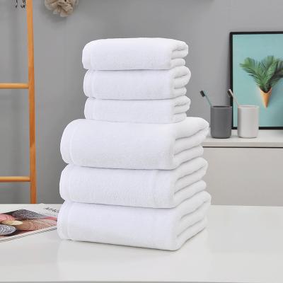 China Child Safe 100% Cotton 32s/2 Bath Towel Hand Towel Hotel White Towel for sale