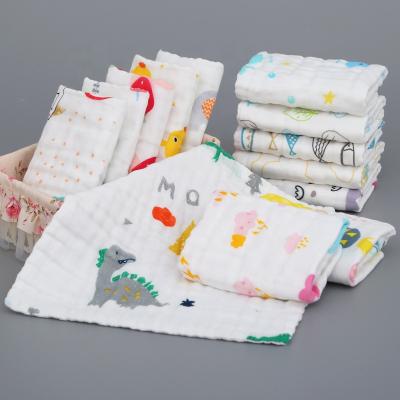 China Baby Gauze Cotton Towels Handkerchief For Baby Bath Towel Compressed Muslin Bib Kids Newborn Feeding Burp Cloth Scarf Face Washcloth Wash Stuff for sale