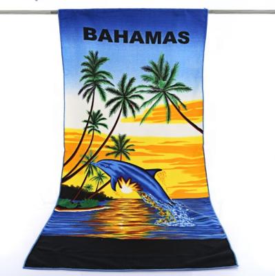 China Child Safe Microfiber Printed Quick Dry Beach Towel Beach Towel With Custom Logo Printing Te koop