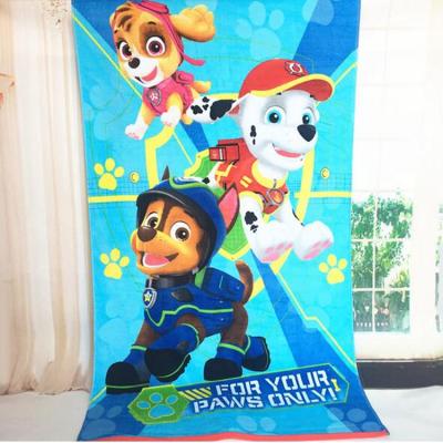 中国 Compressed Promotional Reactive Photo Printed Beach Towel Cotton Beach Towel For Kids Children 販売のため