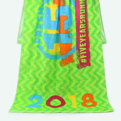 中国 100% Cotton Child Safe Full Color Reactive Printing Beach Towels 販売のため