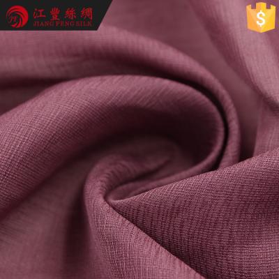 China E6 Plain Silk Georgette High-Grade Real 55%Linen Blends Silk Fabric For Men's Silk for sale