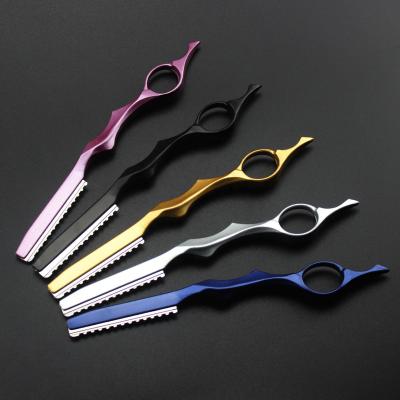 China High Quality Thinning Single Blade Hair Scissors Razor Salon Straight Razor Scissor Blade Single Razor for sale