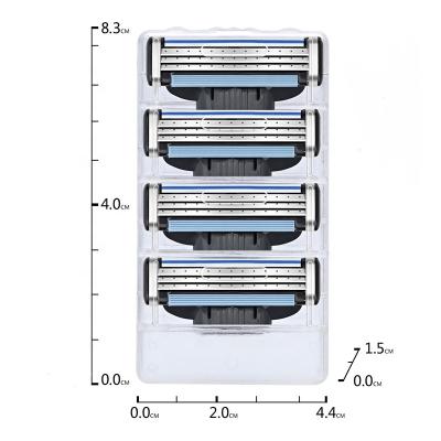 China Cartridge blade replaced by 3 blade razor head mported by triple stainless steel blade for sale