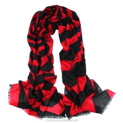 China new styles 100% wool fashion stripe wool scarf wholesale shawl for sale