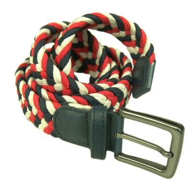 China Elstic Stretch Belt Belt Men Braided Fashion Colorful Elastic Casual Stretch 35mm Wholesale Buckle Alloy Gunmetal Adjustable Belt for sale