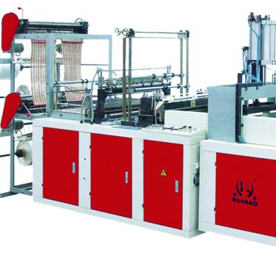 China Heat sealing & heat cutting 2 Layer 4 Line High Speed Bottom Sealing Shopping Bag Making Machine Price for sale