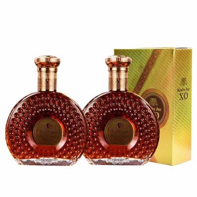 China 750ml Beverage Rum XO Whiskey Glass Bottle Glass Bottles Custom Logo Brandy Brandy Whiskey Juniper Vodka Bottles for sale