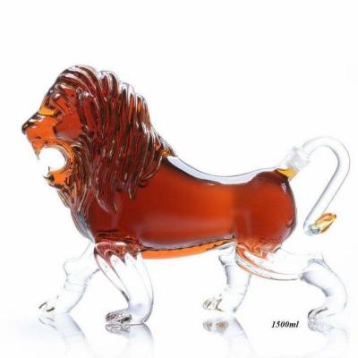 China Unique Shaped Beverage Tiger Wine Bottle Glass Wine Bottleeglass Cheap Bottle for sale