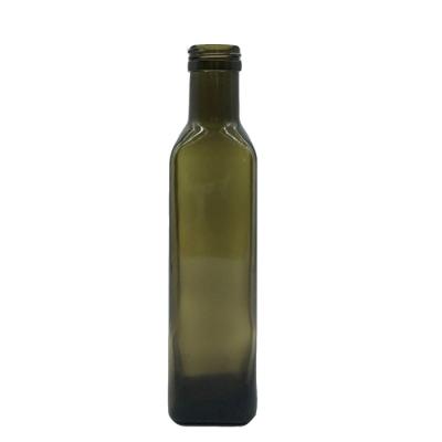 China Square 100ML, 150ML, 250ML, 500ML, 700ML, 1L Round Beverage Olive Oil Bottle Green High Quality Wholesale for sale