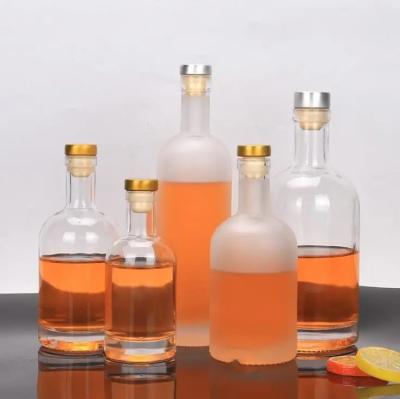 China Customized Empty Wine Clear 16oz Fruit Juice Beverage Wine Bottles Single Bulb Glass Bottle For Beverage for sale