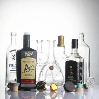 China Wine makers sell 375ml 500ml 330ml whiskey vodka glass bottle with screw cap for sale