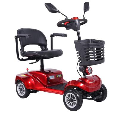 China Aluminum Alloy Safety Elderly Foldable Electric Brake Four Wheels Electric Scooter Electric Bicycle for sale