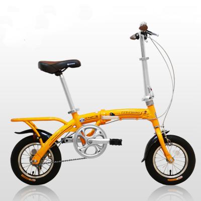 China 12 Inch Aluminum Alloy Portable Ultra Light Mini Folding Bicycle for sale