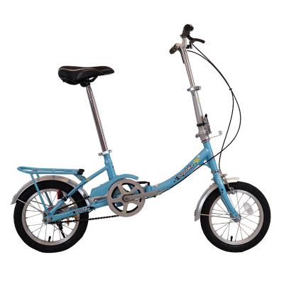 China Aluminum Alloy Portable 14 Inch Mini Single Speed ​​Lightweight Folding Bicycle for sale