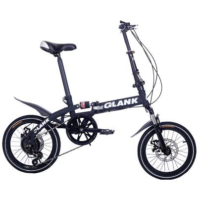 China Aluminum Alloy 16 Inch Speed ​​Disc Brake Mini Bike Adult Driving Folding Variable Damping Bike for sale