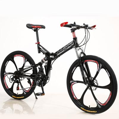 China Steel Road Bikes Racing Foldable Bicycle Mountain Bike 26/24 Inch Steel 21/24/27 Speed ​​Bikes Dual Disc Brakes for sale