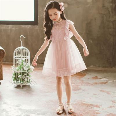 China Hot Sale COLORFUL Anti-wrinkle Tulle Fly Princess Dresses Casual Dresses Sheeve Girls' Dresses for sale